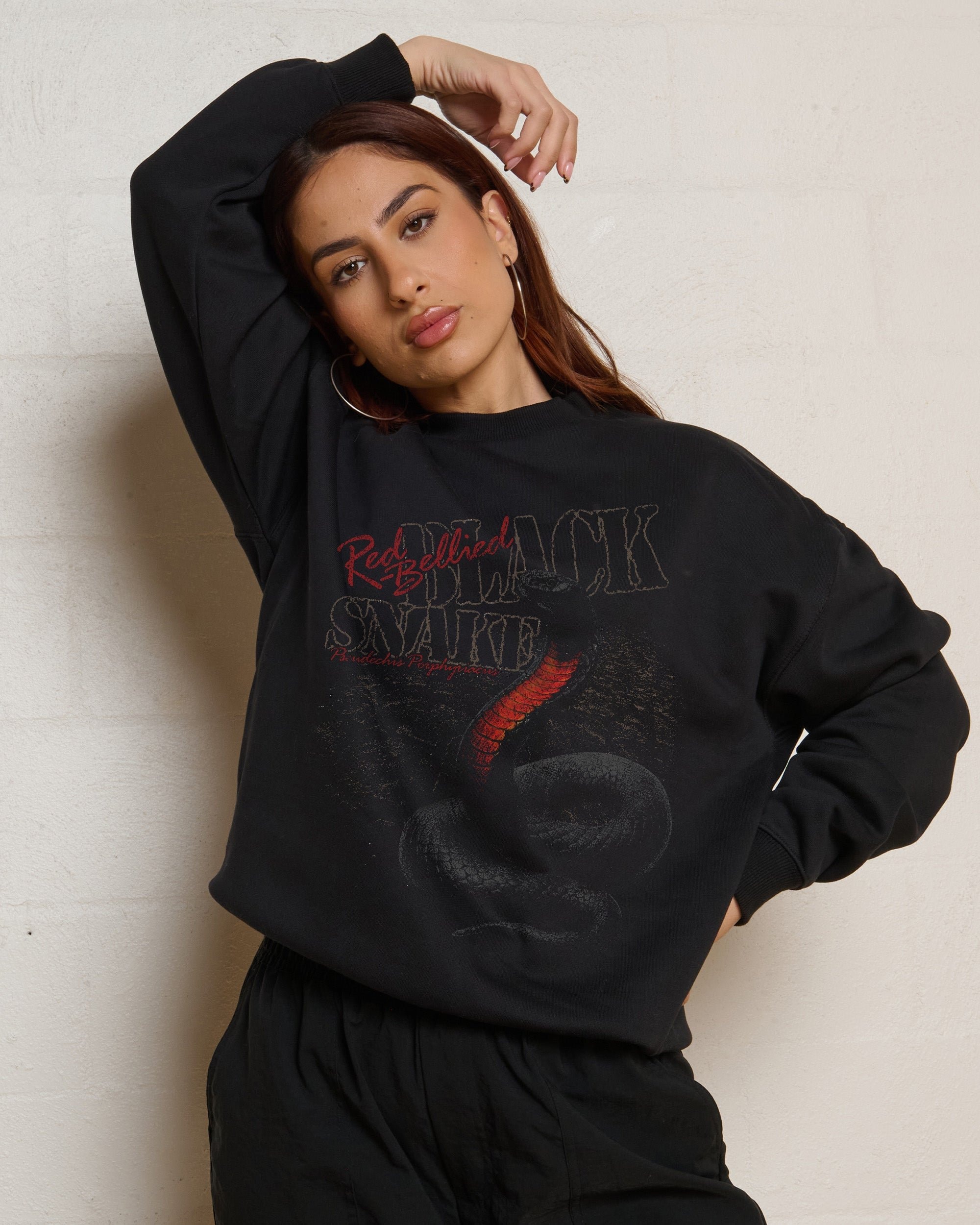 Red Bellied Black Snake Sweatshirt - Threadheads Unisex Graphic Sweatshirt