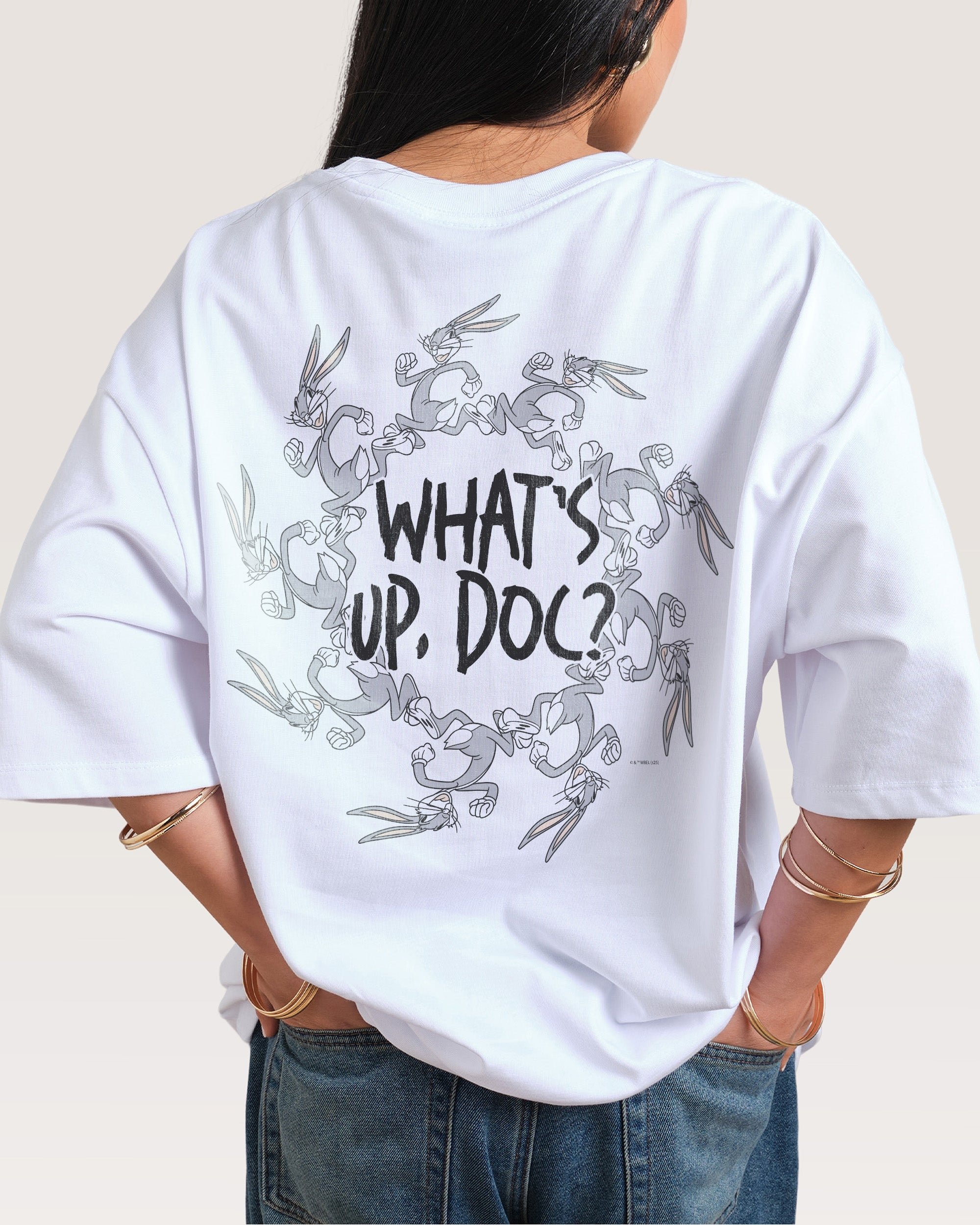 What's up, Doc? Looney Tunes Oversized Graphic Tee - Unisex 100% Combed Cotton