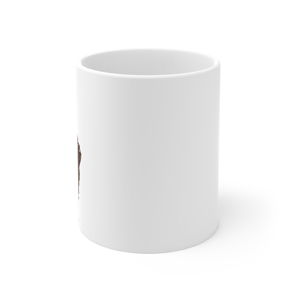 Peace Sign Hand Turkey Coffee Mug - White Ceramic Mug