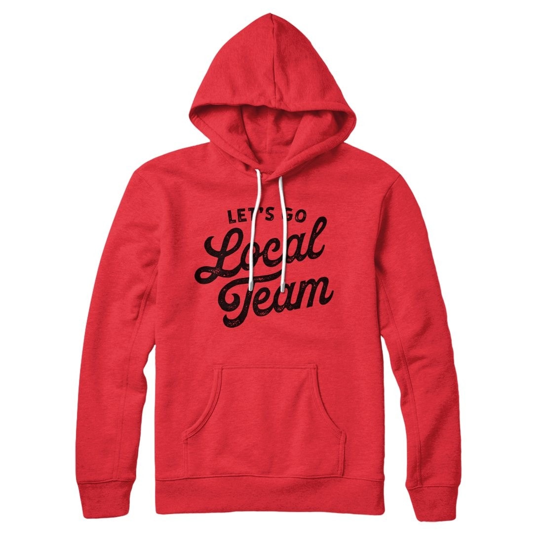 Go Local Team Unisex Pullover Hoodie - Cotton Polyester Blend, Loose Fit, Kangaroo Pocket