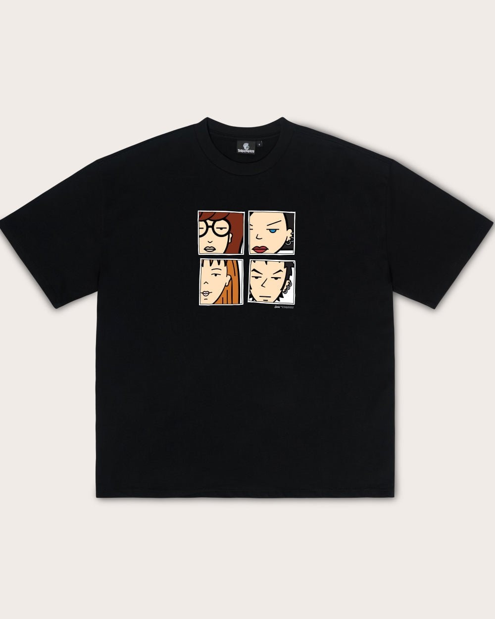 Daria Panel Oversized Graphic Tee Unisex 90s Boxy Fit 100% Combed Cotton